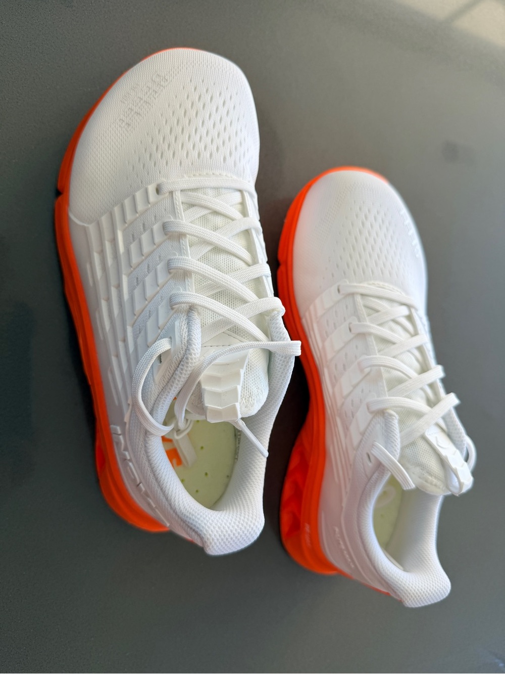 White/Orange Innov8 Athletic Sneakers (Delle Speagle) Women's Performance Shoes